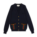 Gucci Men's Autumn and Winter Wool Blend V-Neck Loose Long Sleeve Knit Cardigan #99182