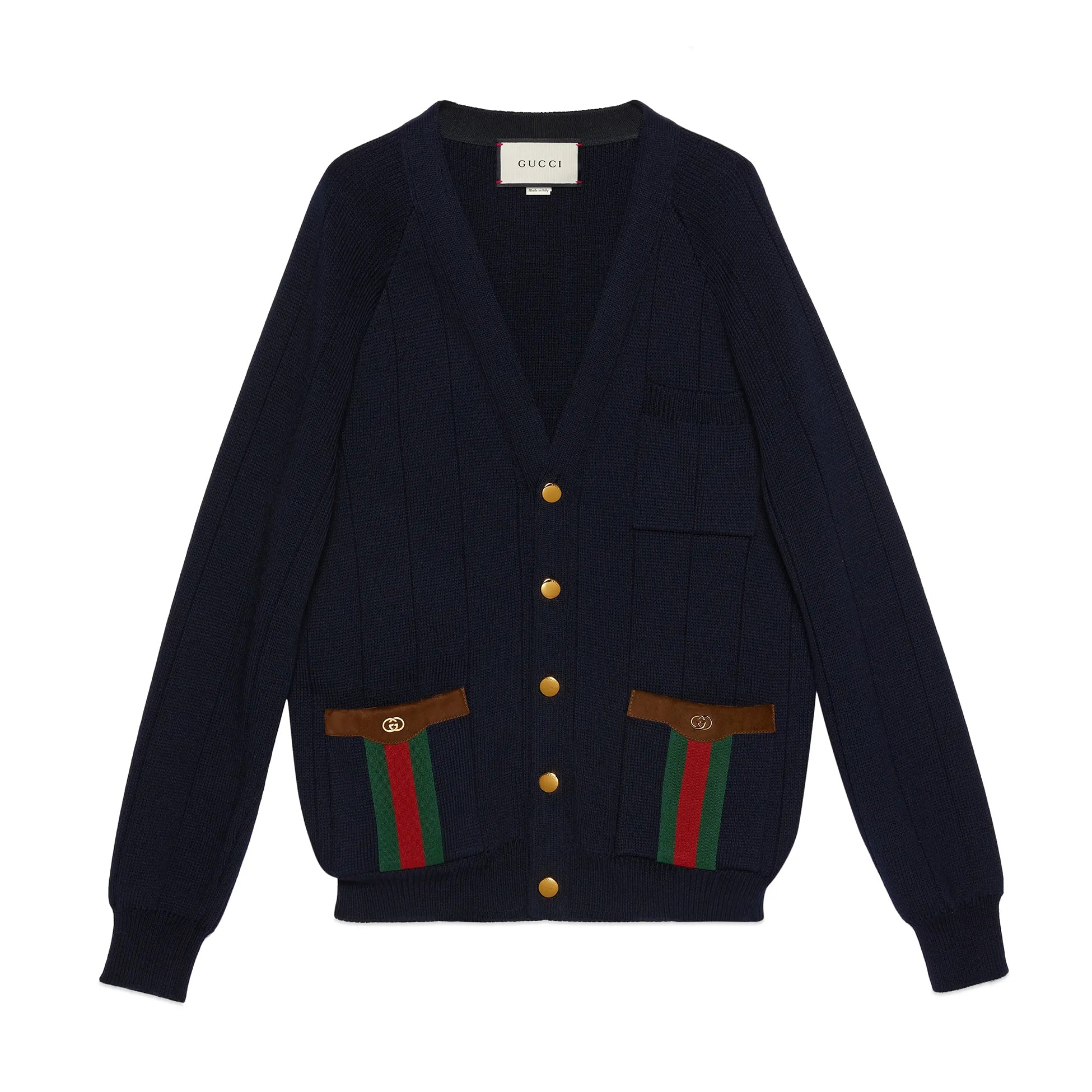 Gucci Men's Autumn and Winter Wool Blend V-Neck Loose Long Sleeve Knit Cardigan #99182
