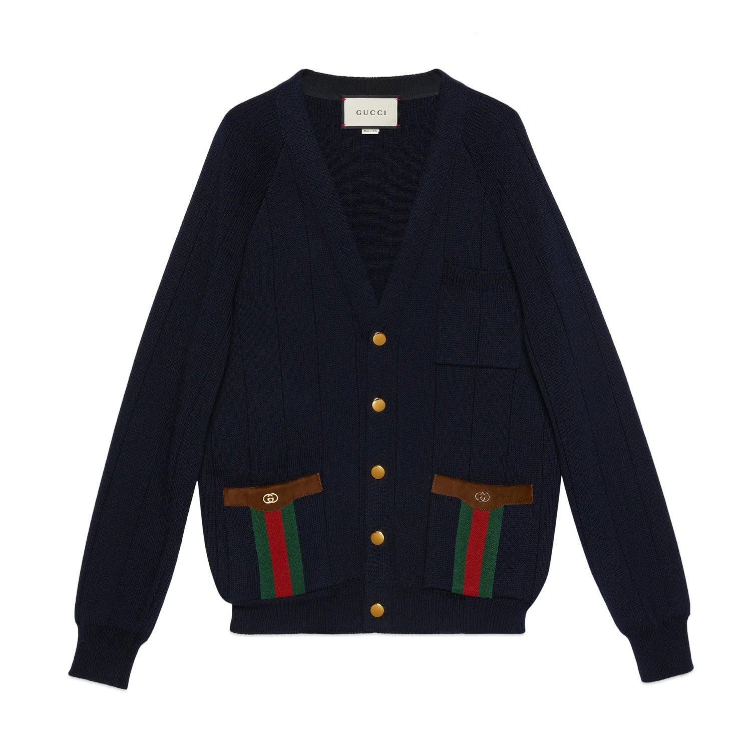 Gucci Men's Autumn and Winter Wool Blend V-Neck Loose Long Sleeve Knit Cardigan #99182