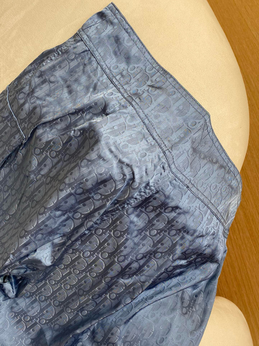 Dior Men's Summer Solid Colour Letter Print Lace Up Casual Silk Straight Swimming Shorts #76873