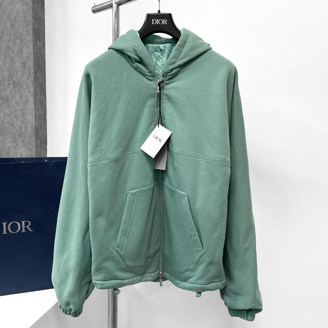 Dior Men's Fashion Casual CD Double Sided Hooded Zipper Long-Sleeve Sports Jacket #78595
