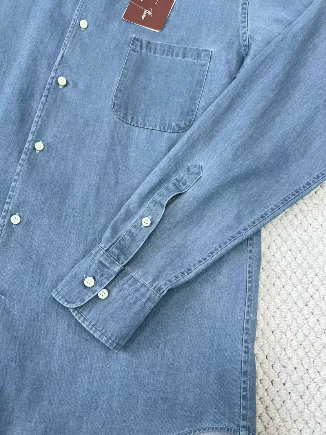 Loro Piana Top-quality Version André Shirt Cotton Ultra Stone-Washed #375405