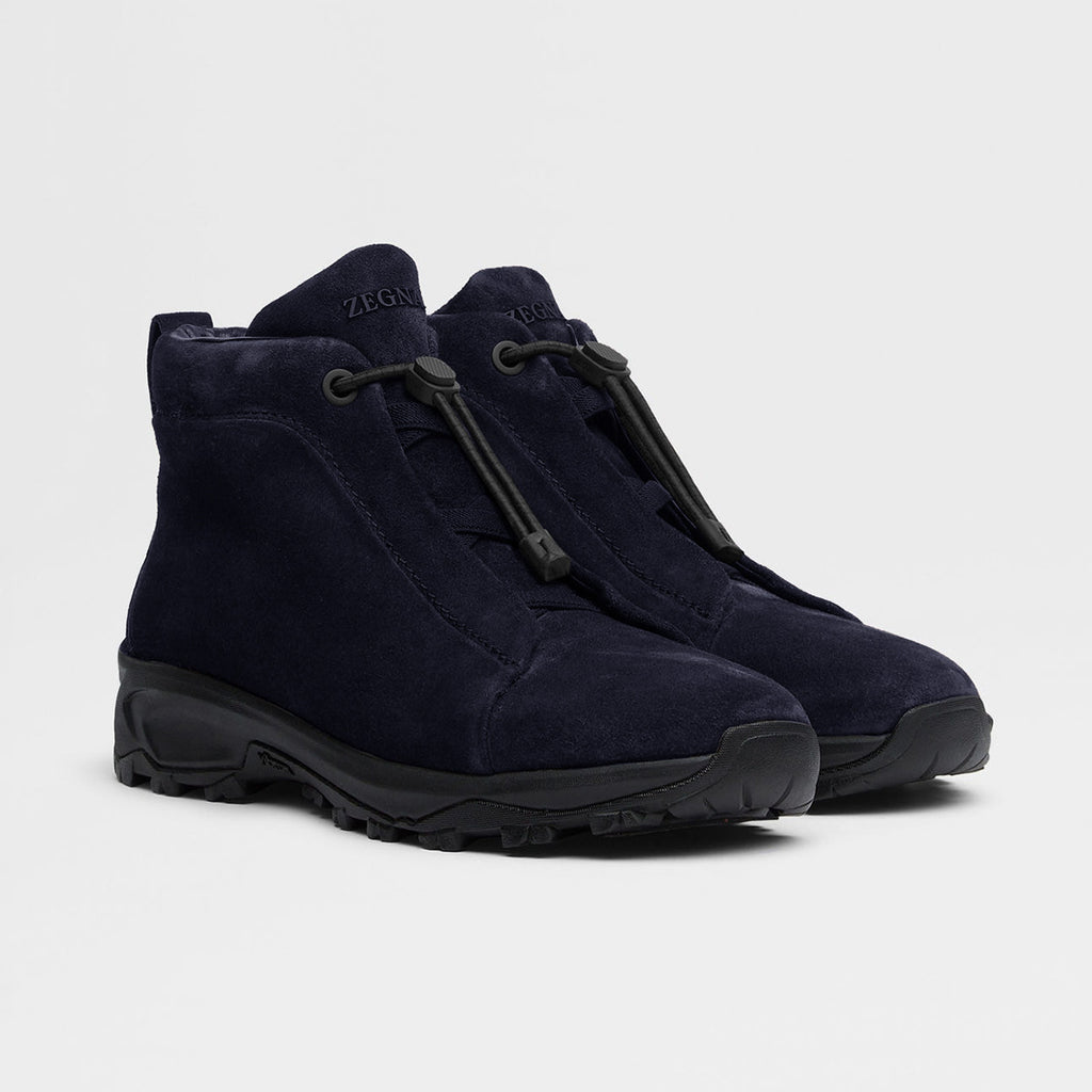 Ermenegildo Zegna Men's Suede Triple Stitch Vetta Luxury Casual Shoes Spring/Fall/Winter Lace-Up Round-Toe Low-Top Boots Shoes #81746
