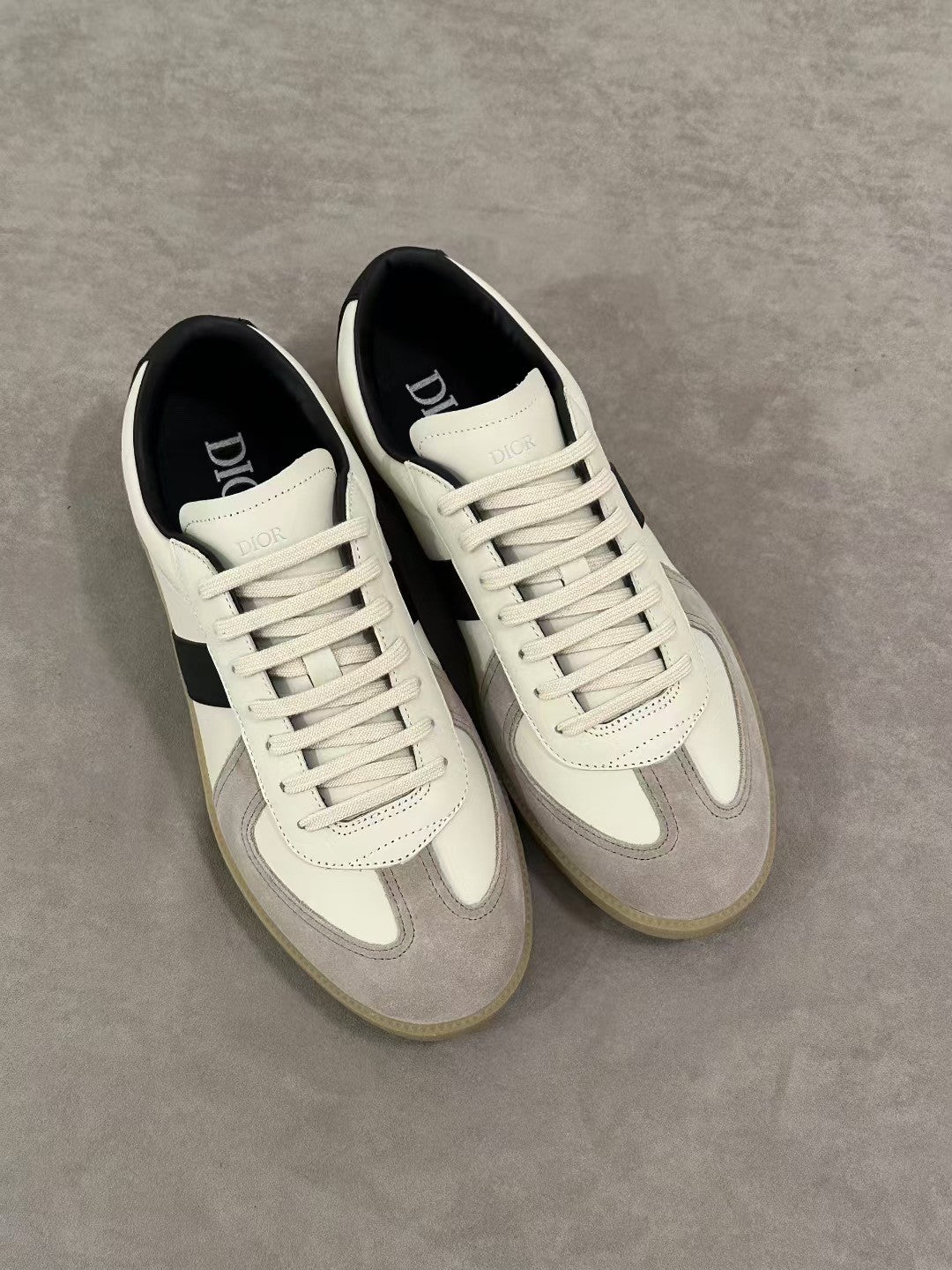 DIOR B01 Matchpoint Sneaker Black and White Smooth Calfskin with Gray Suede Calfskin #386986