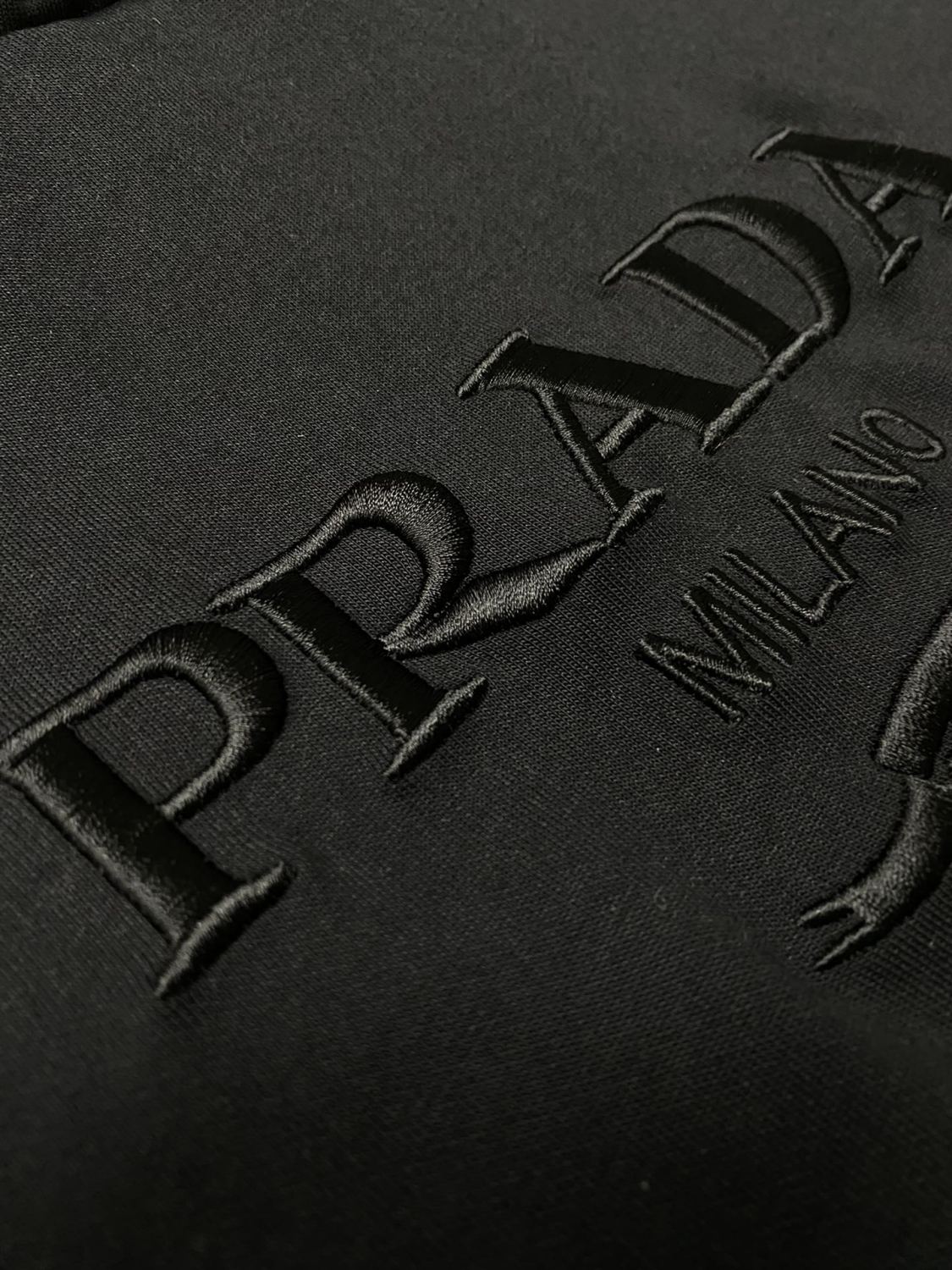 Prada Men's Embroidered Tech Fleece Sweatshirt #287460