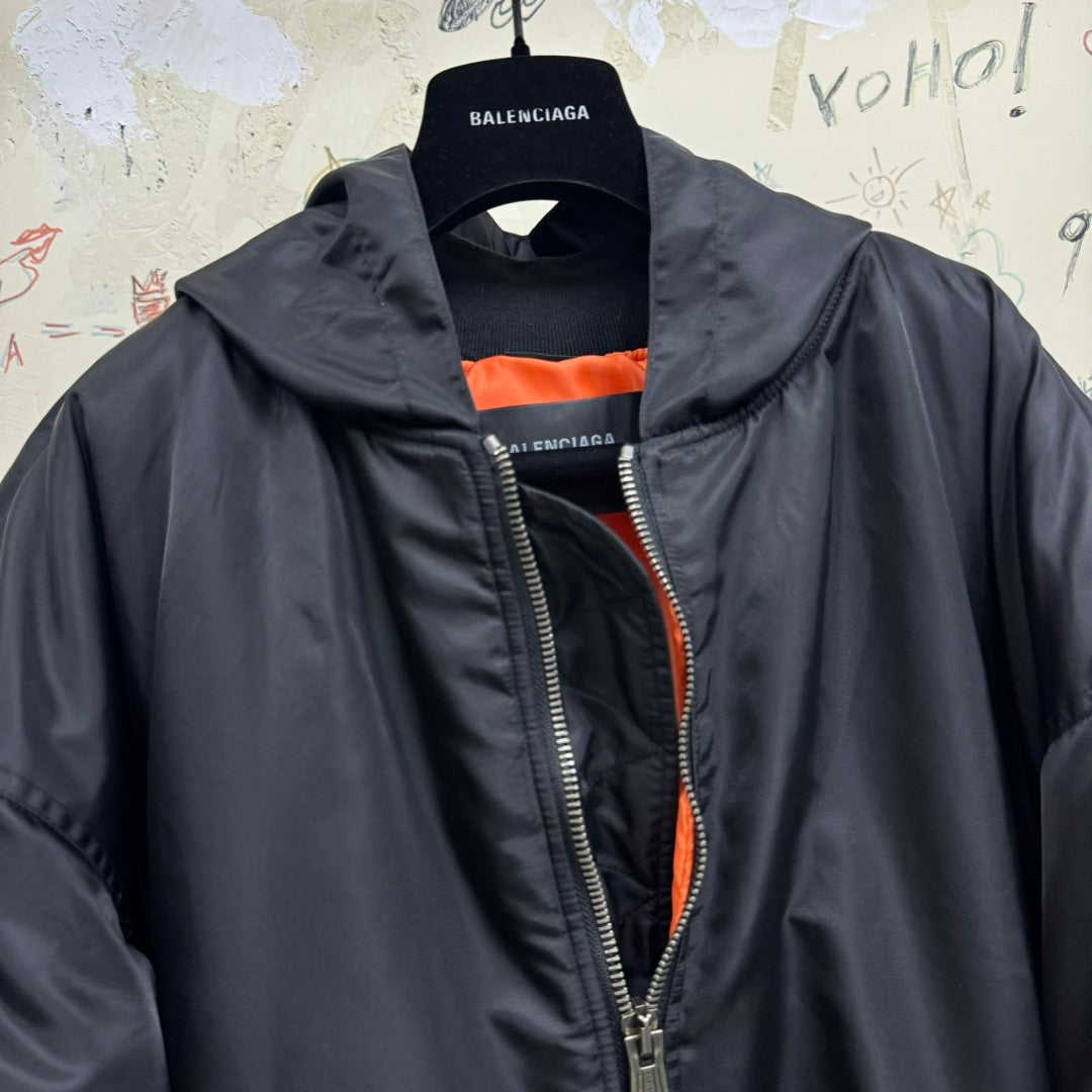 Balenciaga Men's Spring and Autumn Letter Logo Printed Zipper Hooded Long Sleeve Jacket #74698