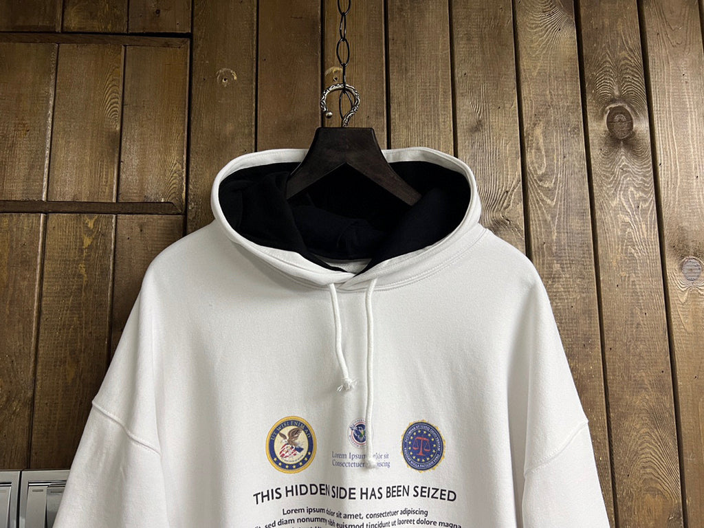 Vetements Letter Print Hooded Sweatshirt Ngvp #6663