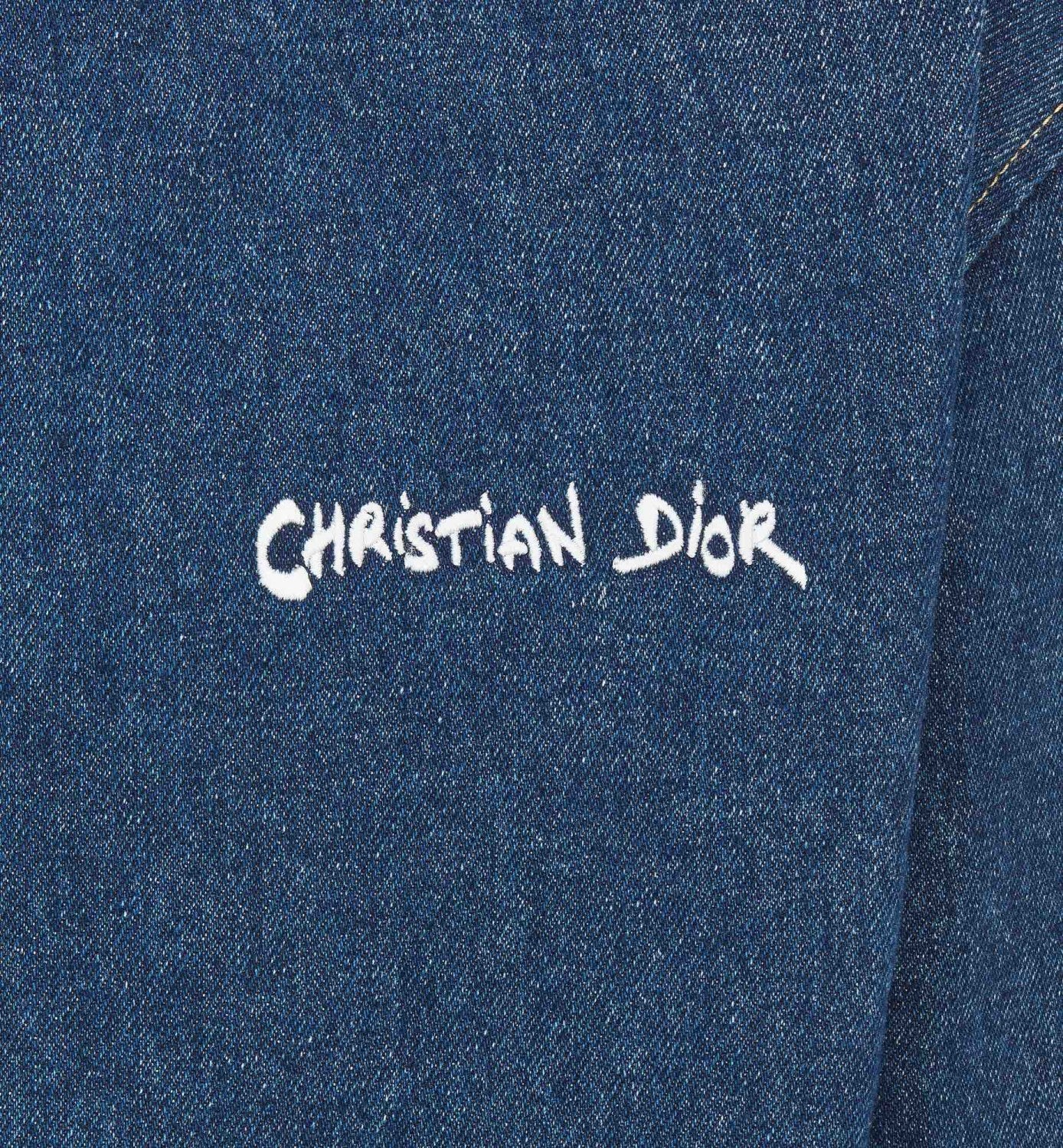 Dior Men's Spring And Fall Navy Blue Letter Print Zipper Hooded Long Sleeve Jacket #73271