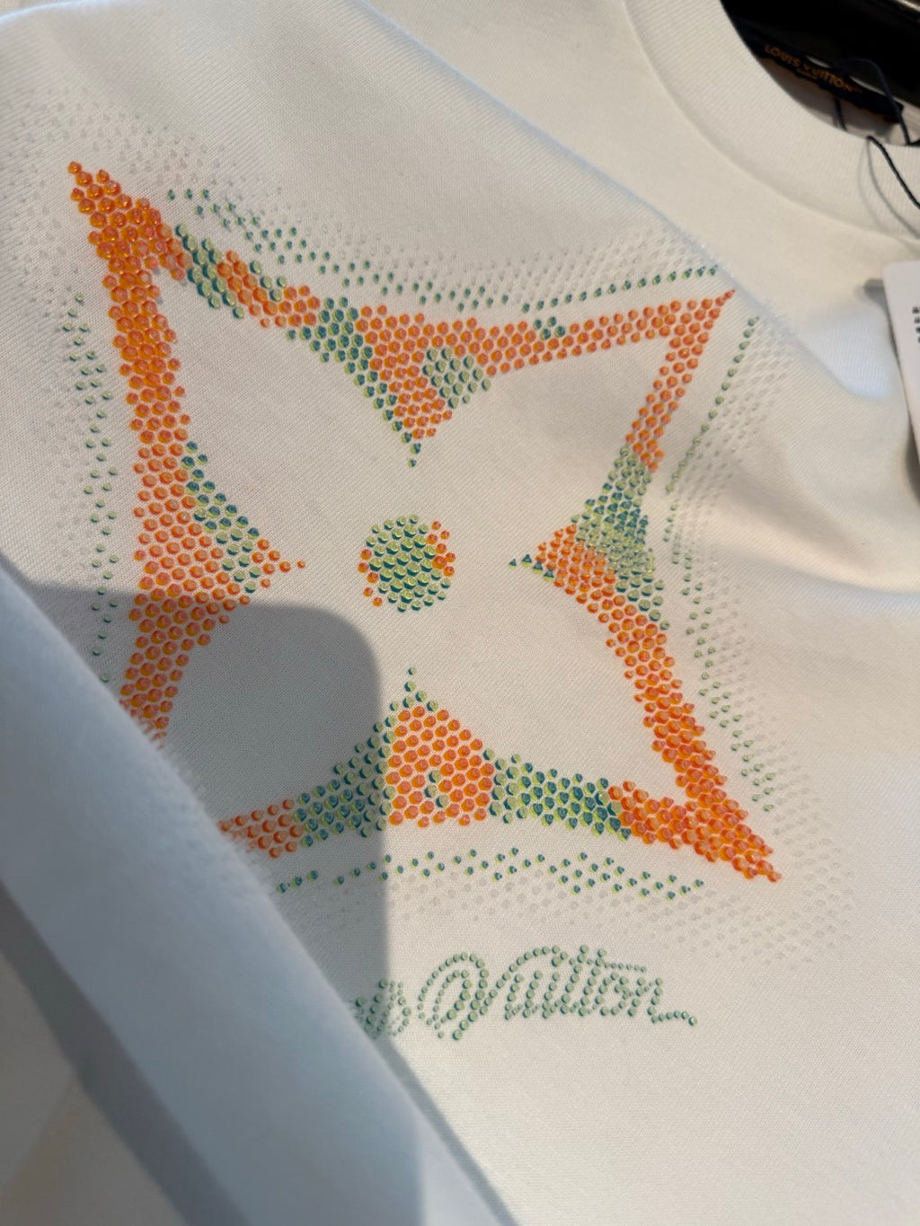 Louis Vuitton Men's Summer 3D Floral Print Round Neck Cotton Short Sleeve T-Shirt #77564
