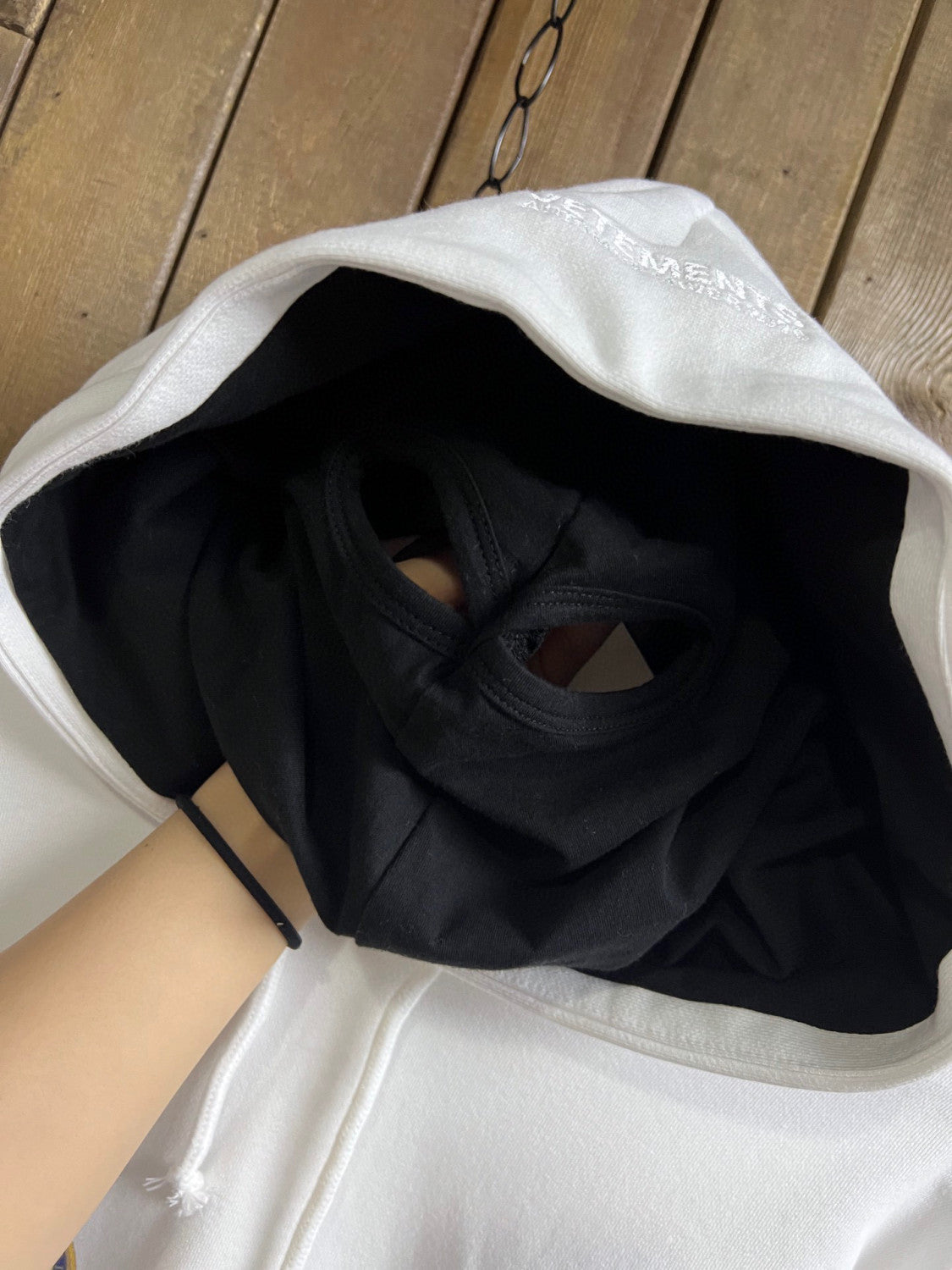 Vetements Letter Print Hooded Sweatshirt Ngvp #6663