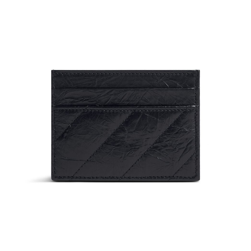 Balenciaga CRUSH Unisex Fashion Classic Solid-color Embossed B Logo Metal Accessories Card Holder Wallet  Bag Bags 766467210J11000 #78543