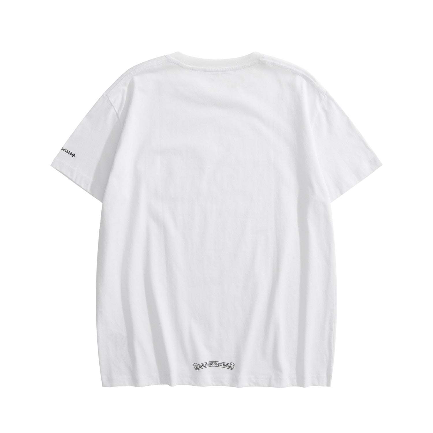 Chrome Hearts Men's Summer Solid Color Round Neck Cotton Casual Short Sleeve T-Shirt #75623