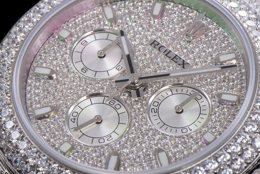 Rolex Men's 904 Steel Mechanical Watch with Stars and Diamonds #72568