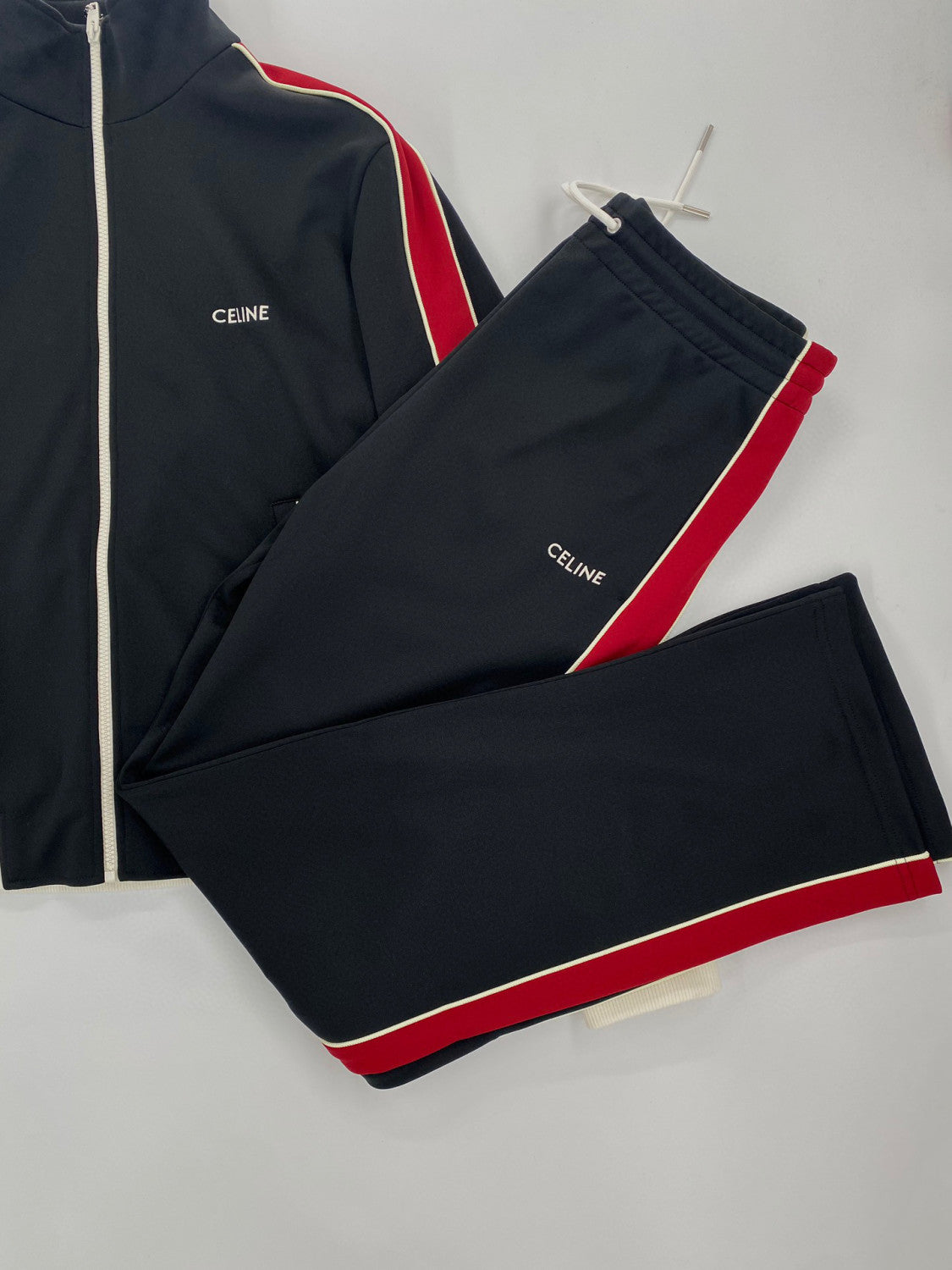 Celine Casual Zip-Up Track Jacket Trouser Set Suit #96227