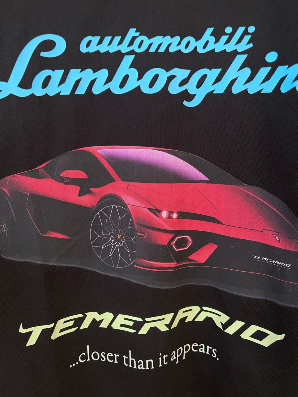 Balenciaga x Lamborghini Men's And Women's Summer Car Printing Round Neck Cotton Short Sleeve T-Shirt #71838