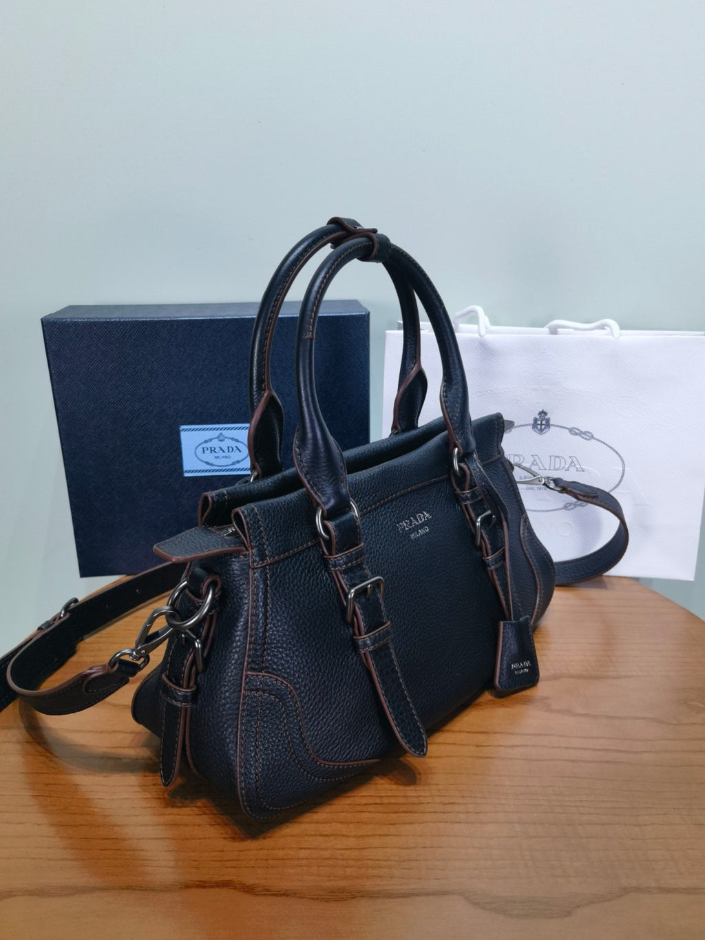 Prada Large Leather Tote Bag #336202