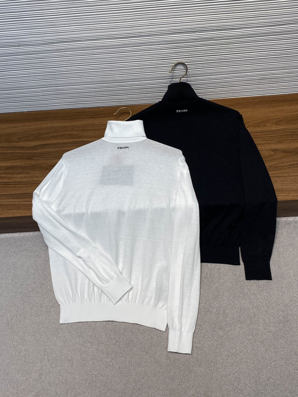 Prada Men's Wool Pullover Classic Turtleneck Sweater Spring Autumn Winter Solid Color Long Sleeve Cashmere Knit #332272