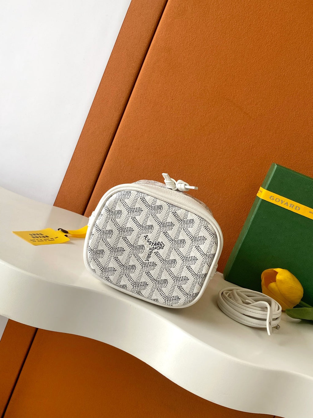 GOYARD Women's Petit Flot Mini Bucket Bag Logo Printed Drawstring Closure Shoulder Handbag Bag Bags PEFLOTMINTY10CL10P #81295
