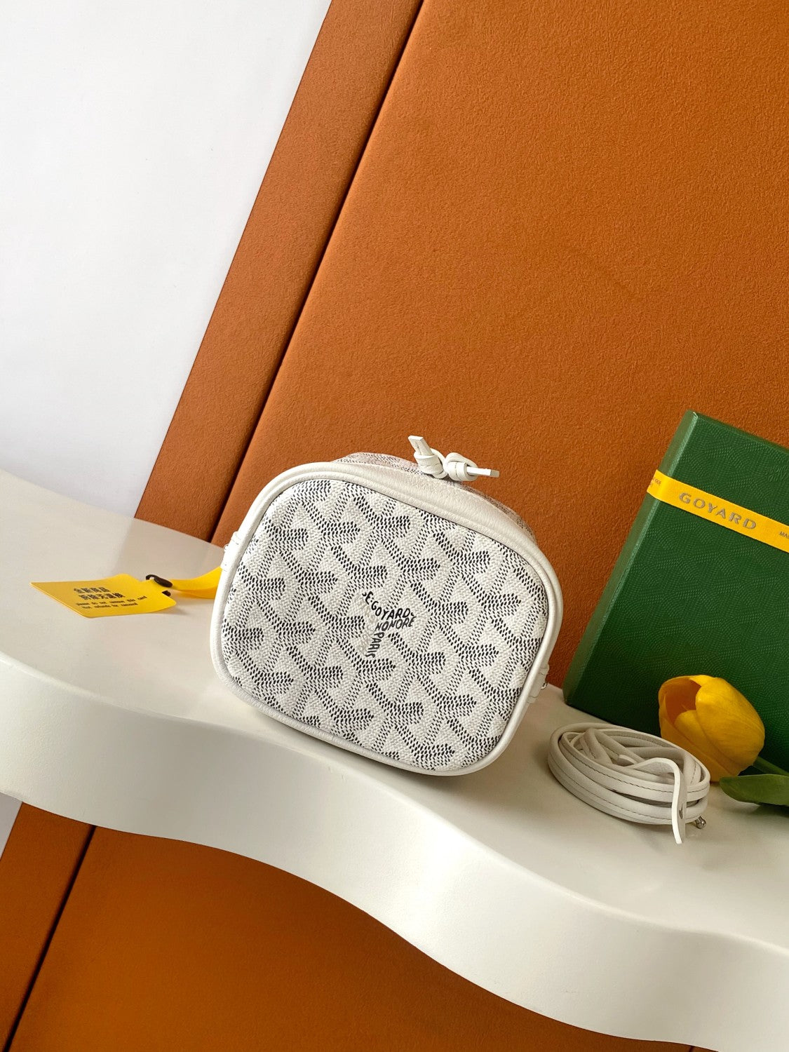 GOYARD Women's Petit Flot Mini Bucket Bag Logo Printed Drawstring Closure Shoulder Handbag Bag Bags PEFLOTMINTY10CL10P #81295