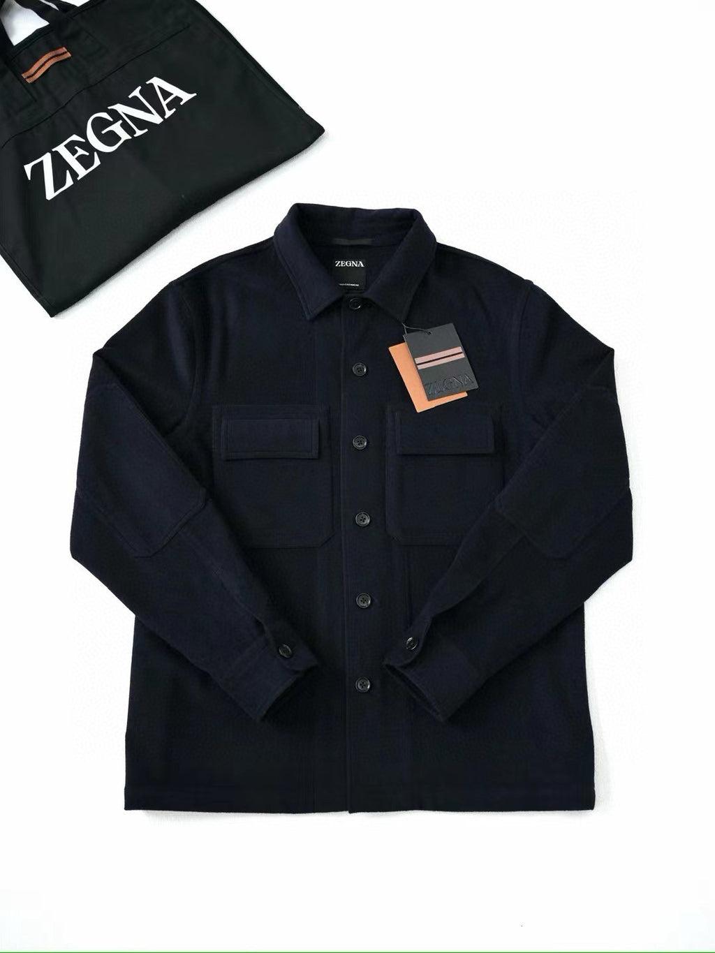 Ermenegildo Zegna Oasi Cashmere Alba Shirt Jacket Men's Luxury Solid Color Temperament Wool Shirt Fashion Casual Lapel Single Breasted Shirt Jacket Ngvp #2493