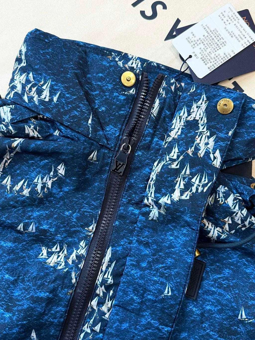 Louis Vuitton Men's Sailing Logo Printed Spring Solid Color Long Sleeve Hooded Windproof Jacket #77272