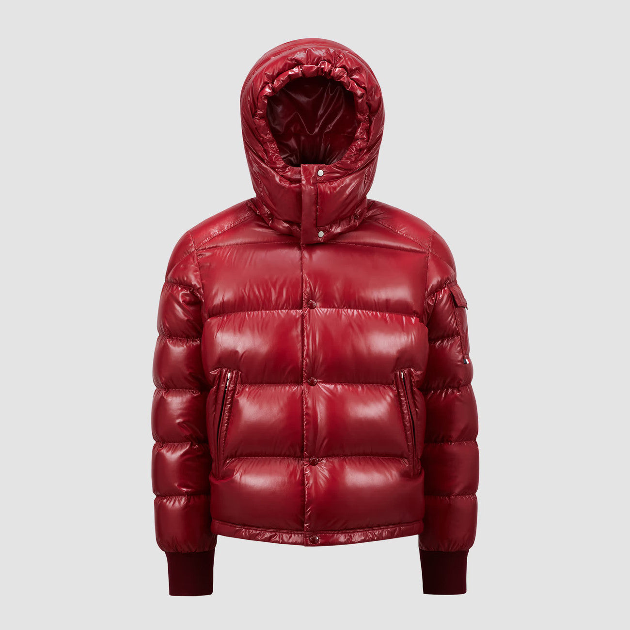 Moncler Men's Autumn and Winter Solid Color Nylon Waterproof Fabric Hooded Zipper Long Sleeve Puffer Down Jacket #73749