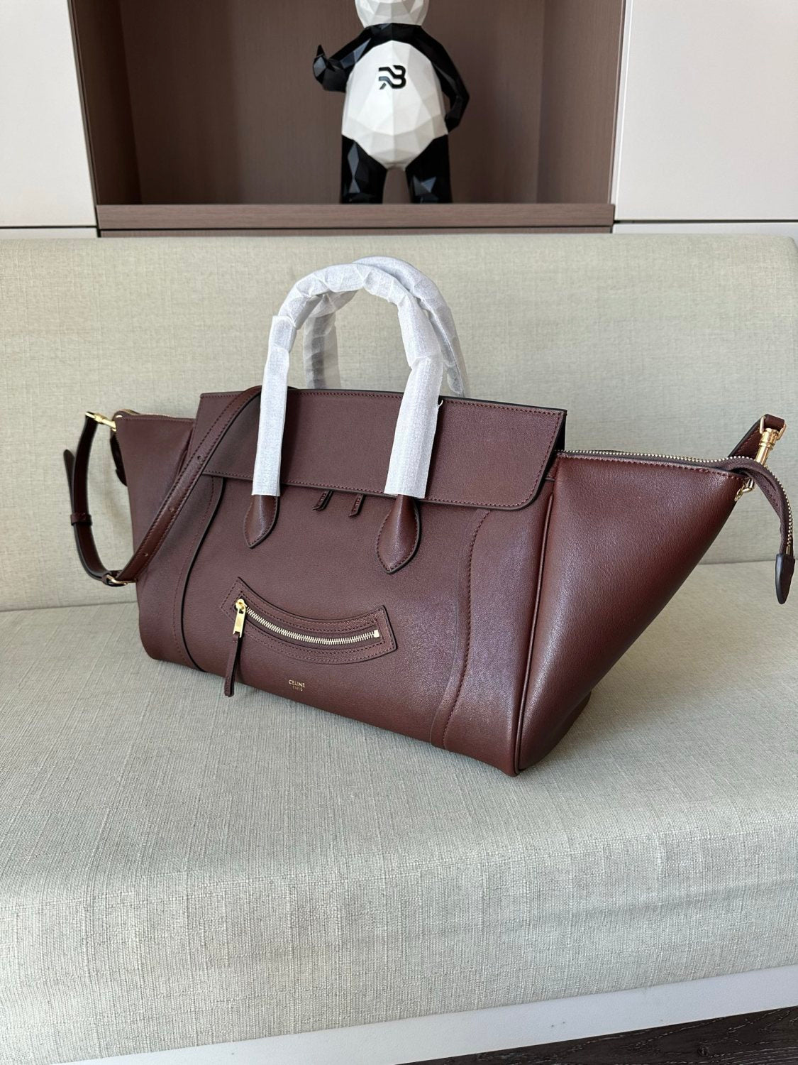 Celine Medium Smiling New Luggage in Supple Shiny Lambskin #334037
