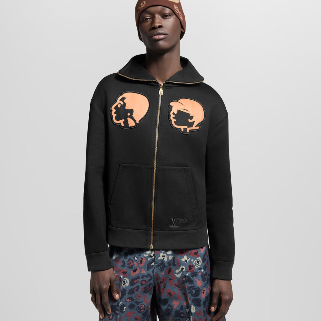 Louis Vuitton Men's And Women's Spring/Autumn Fashion Casual Character Pattern Zipper Hooded Long Sleeved Sweatshirt Jacket #78227