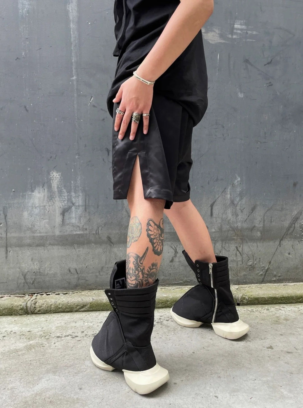 Rick Owens DRKSHDW Men Women Summer Black Zipper Elastic Drawstring Casual Straight Fit Shorts Ngvp #8835