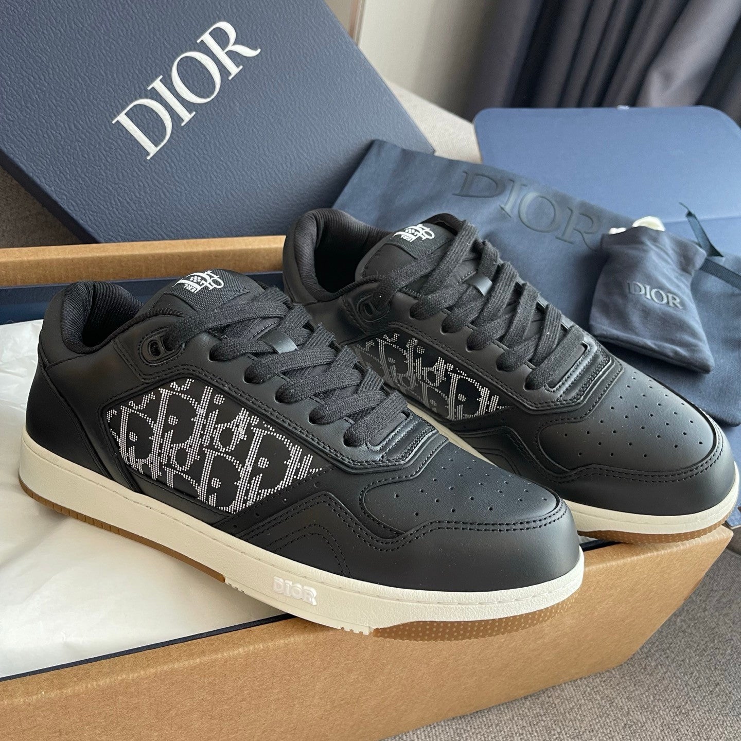 DIOR B27 Uptown Low-Top Sneaker Calfskin Dior Oblique Embossed Suede #376179