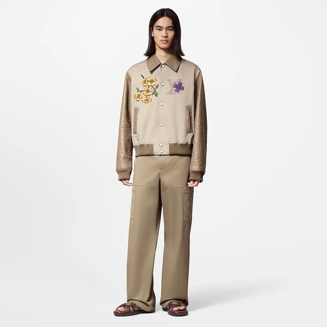 Louis Vuitton Men's Fall And Winter Floral Letters Embroidery Pattern Single Breasted Long Sleeved Jacket #73111