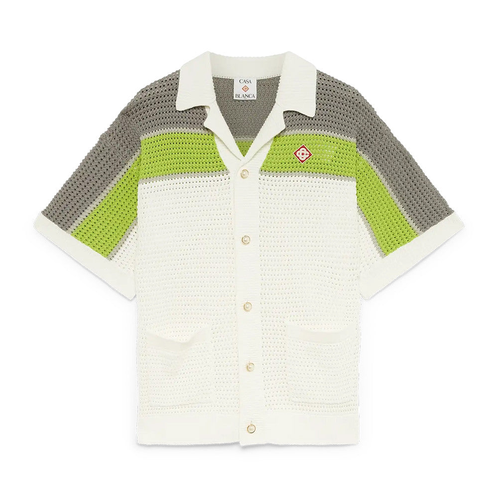 Casablanca Stripe Crochet Shirt Shorts #336490
