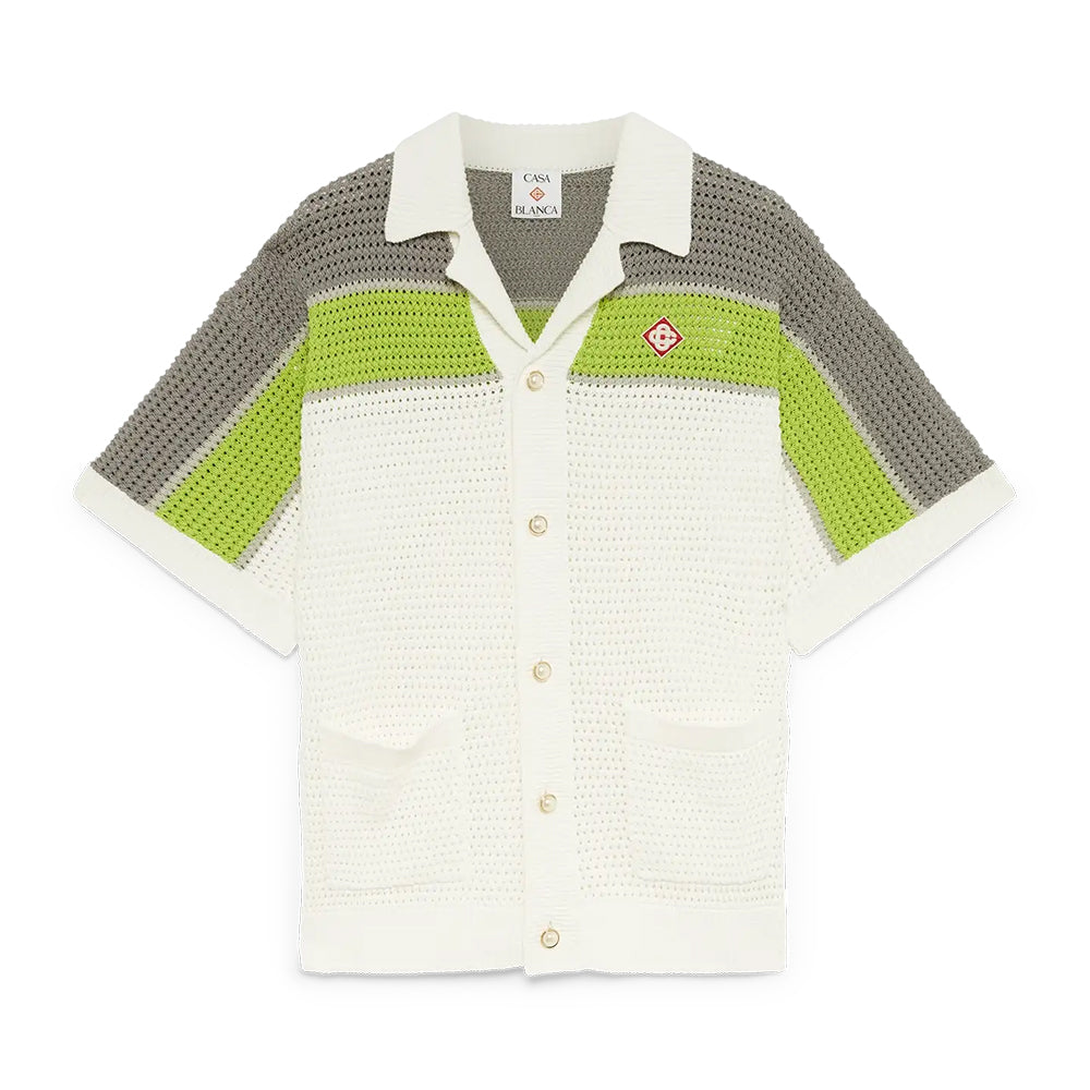 Casablanca Stripe Crochet Shirt Shorts #336490
