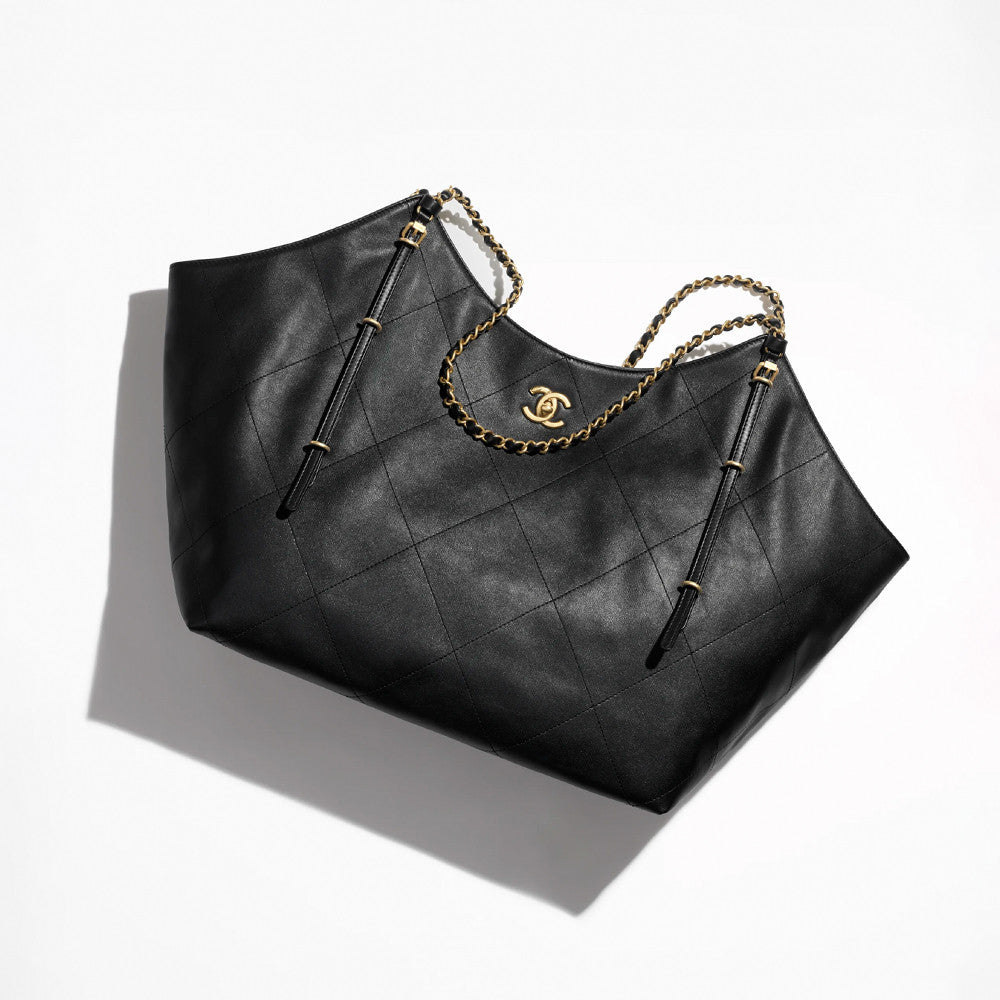 Chanel Maxi Shopping Bag Calfskin Gold-tone #336627