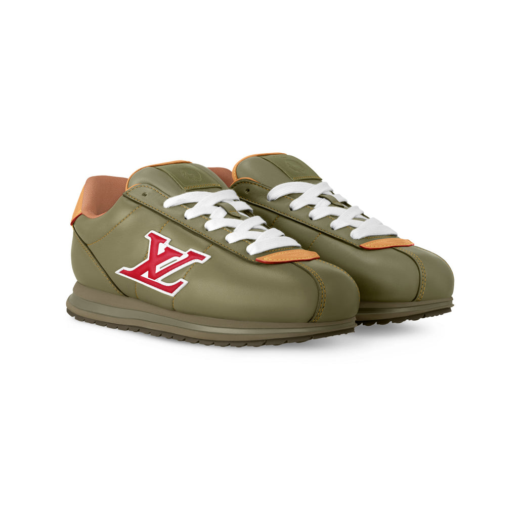 Louis Vuitton LV BUTTERSOFT Men's And Women's Spring/Fall Fashion Casual Round Toe Lace Up Leather Embossed Low Top Sneakers Shoes #78571