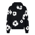 Denim Tears Men's Women's Spring & Autumn Floral Print Pocket Long Sleeve Solid Color Fit Cotton Hooded Sweatshirt Ngvp #8853