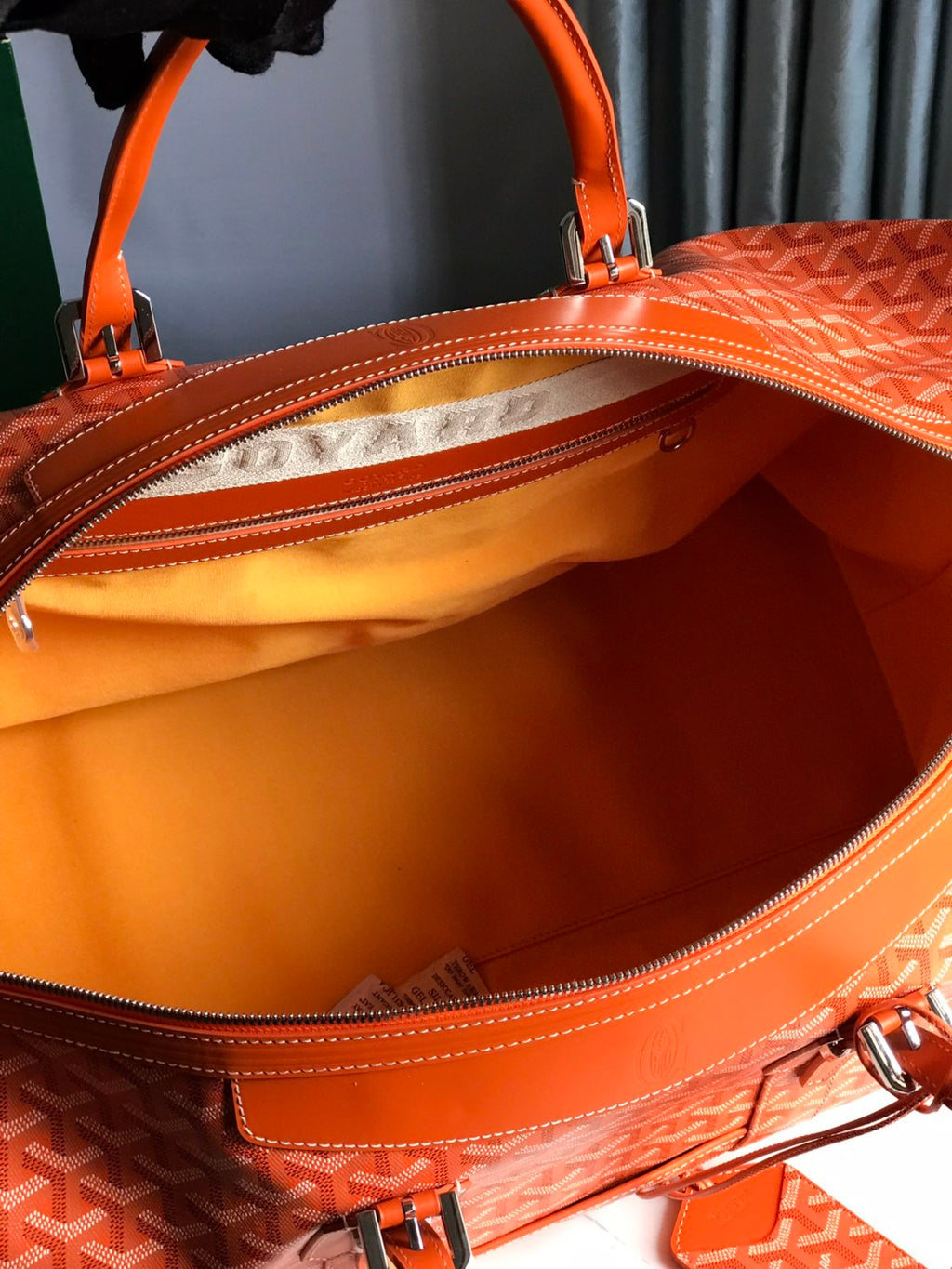GOYARD Bowling45 Men's And Women's Fashion Classic All-over Print Zipper Closure Canvas Leather Oversized Travel Bag Bags BOWLIN045TY33CL33P #78364