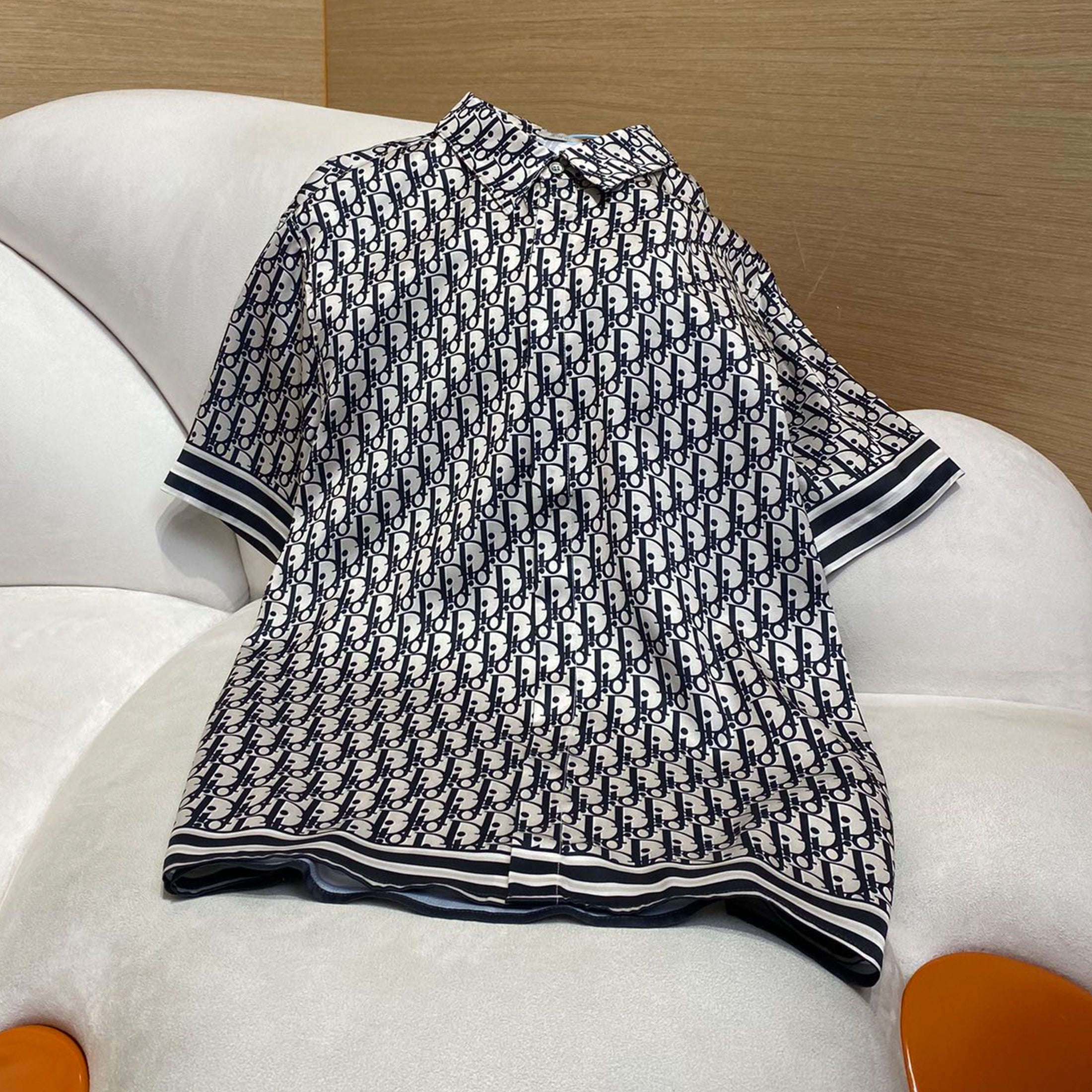 Dior Men's Summer Oblique Print Logo Pattern Short Sleeve Shirt Straight Shorts Set Comfortable Popular Wear Versatile Set Suit #81231