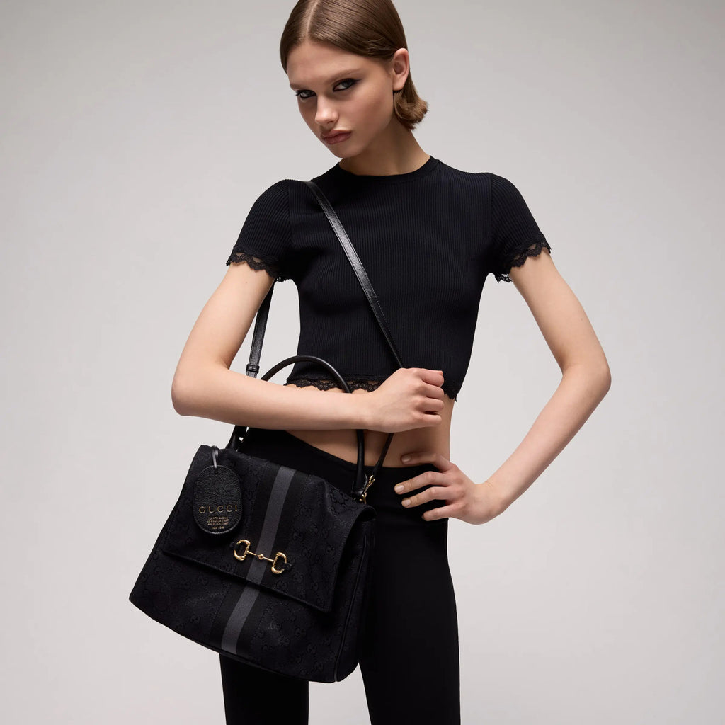 Gucci Paparazzo Medium Tote Bag Generation Gucci GG Canvas Horsebit Clutch Bag Stylish Elegant Classic Crossbody Bags 875018AAHHD 1094 #197406