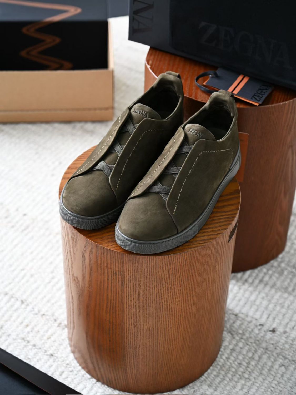 Zegna Triple Stitch SECONDSKIN Sneakers #384728