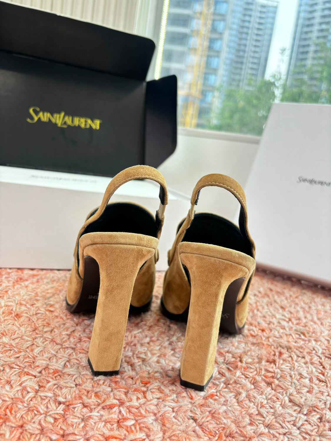 Saint Lauren High Heel Loafers Slippers #377322