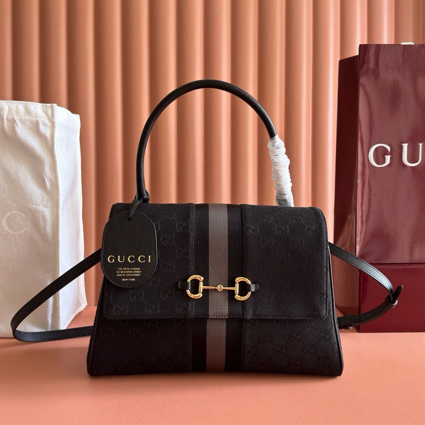 Gucci Paparazzo Medium Tote Bag Generation Gucci GG Canvas Horsebit Clutch Bag Stylish Elegant Classic Crossbody Bags 875018AAHHD 1094 #197406