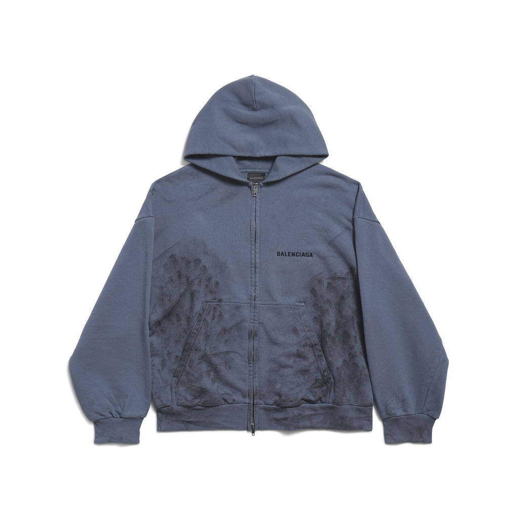 Balenciaga Men's Spring/Fall Fashion Casual Hooded Zipper Sweatshirt Jacket with Embroidered Letters Jacket #78815