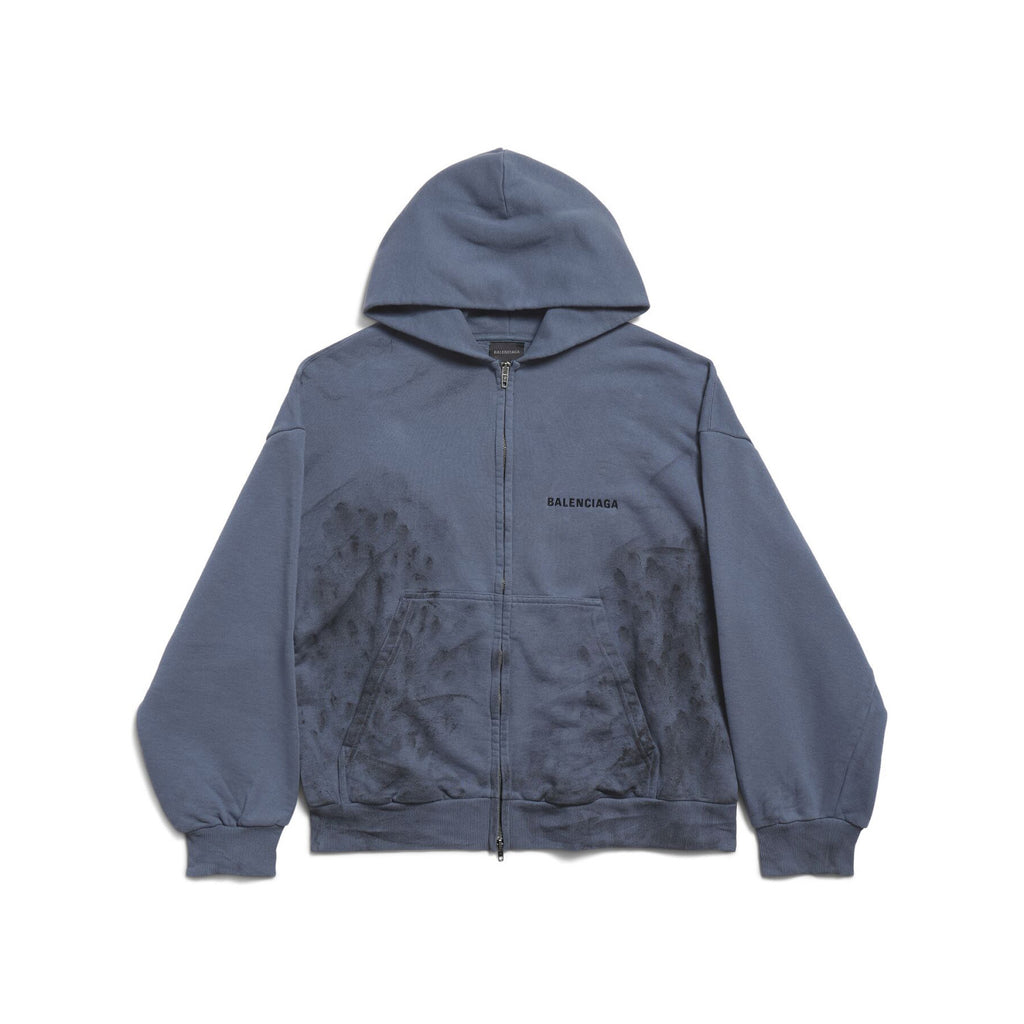 Balenciaga Men's Spring/Fall Fashion Casual Hooded Zipper Sweatshirt Jacket with Embroidered Letters Jacket #78815