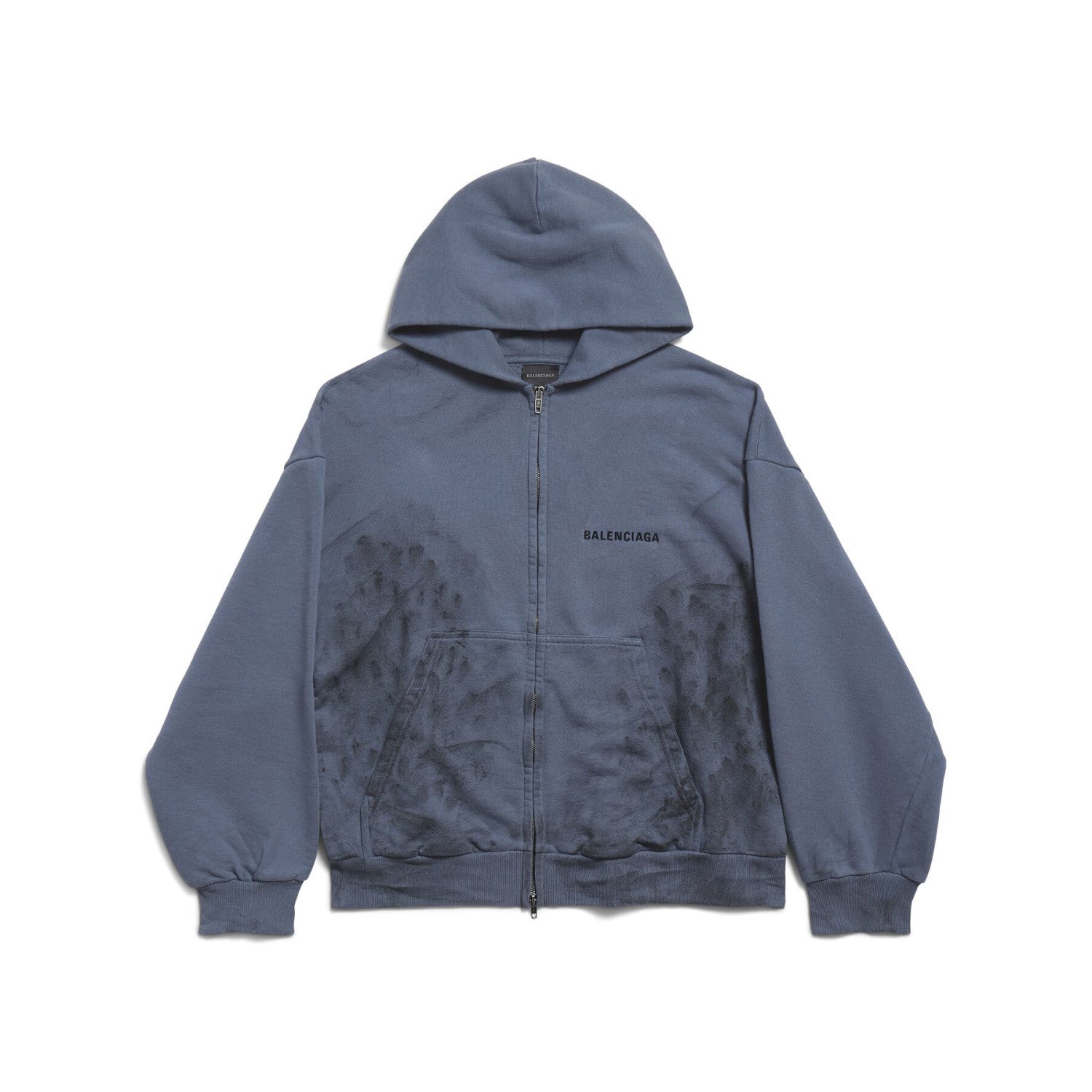 Balenciaga Men's Spring/Fall Fashion Casual Hooded Zipper Sweatshirt Jacket with Embroidered Letters Jacket #78815