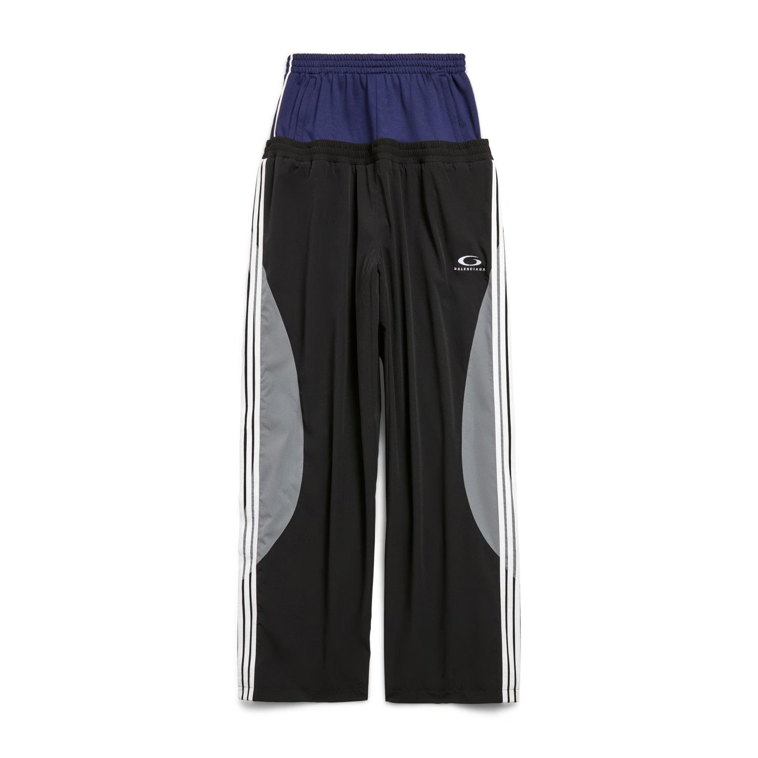 Balenciaga Men's And Women's Fall And Winter Splicing Loose Pockets Tight Waist Knit Loose Fit Sweatpants Pants #73788