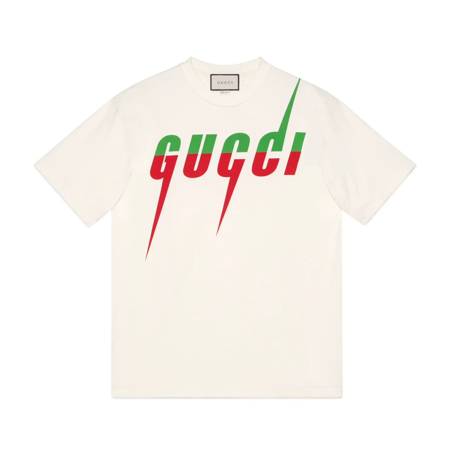 Gucci Men's Summer Blade Letter Print Round Neck Solid Color Cotton Short Sleeve T-Shirt #75156