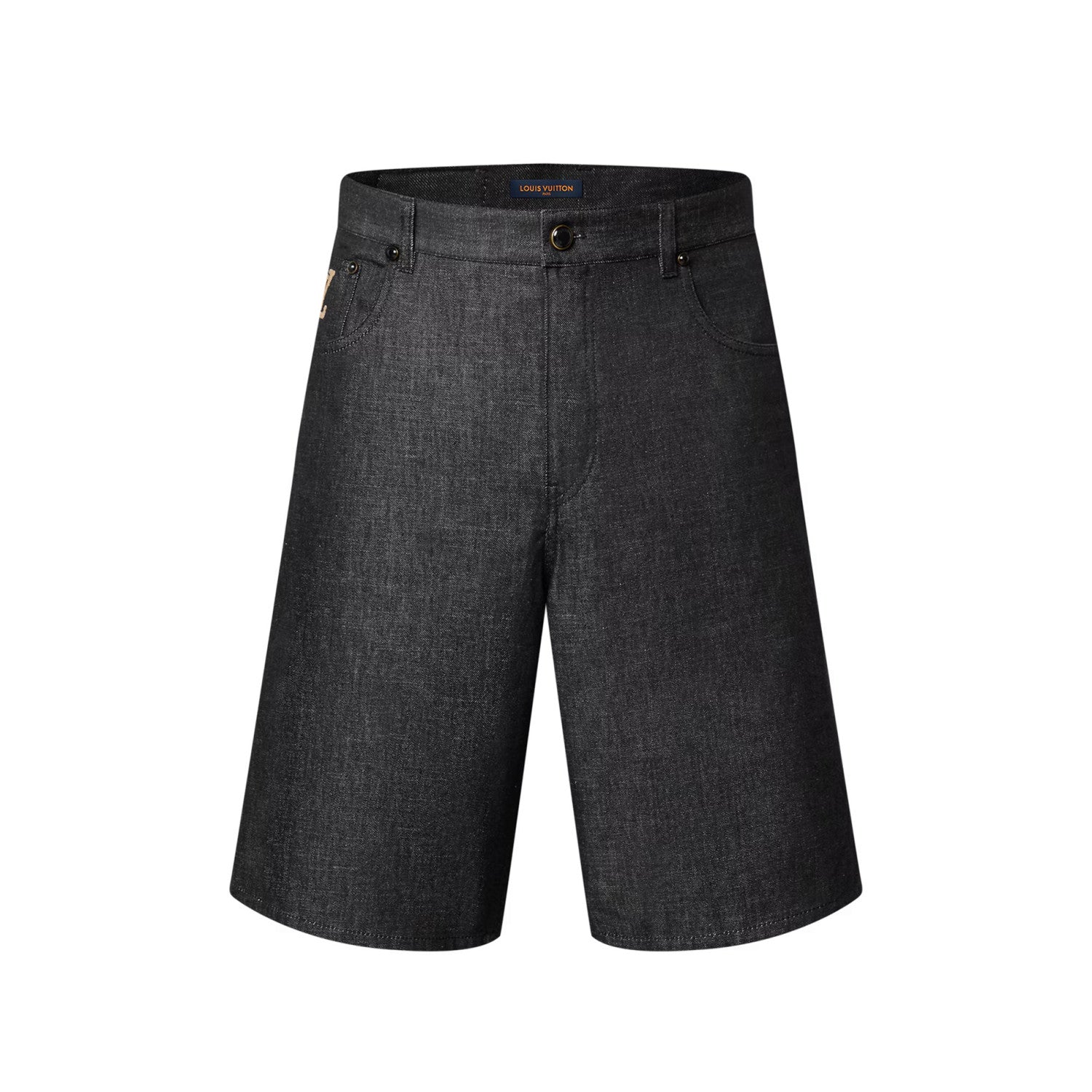 Louis Vuitton Men's Summer Plain Colour Denim Single Breasted Short Sleeved Shirt And Casual Shorts Set Suit #77766