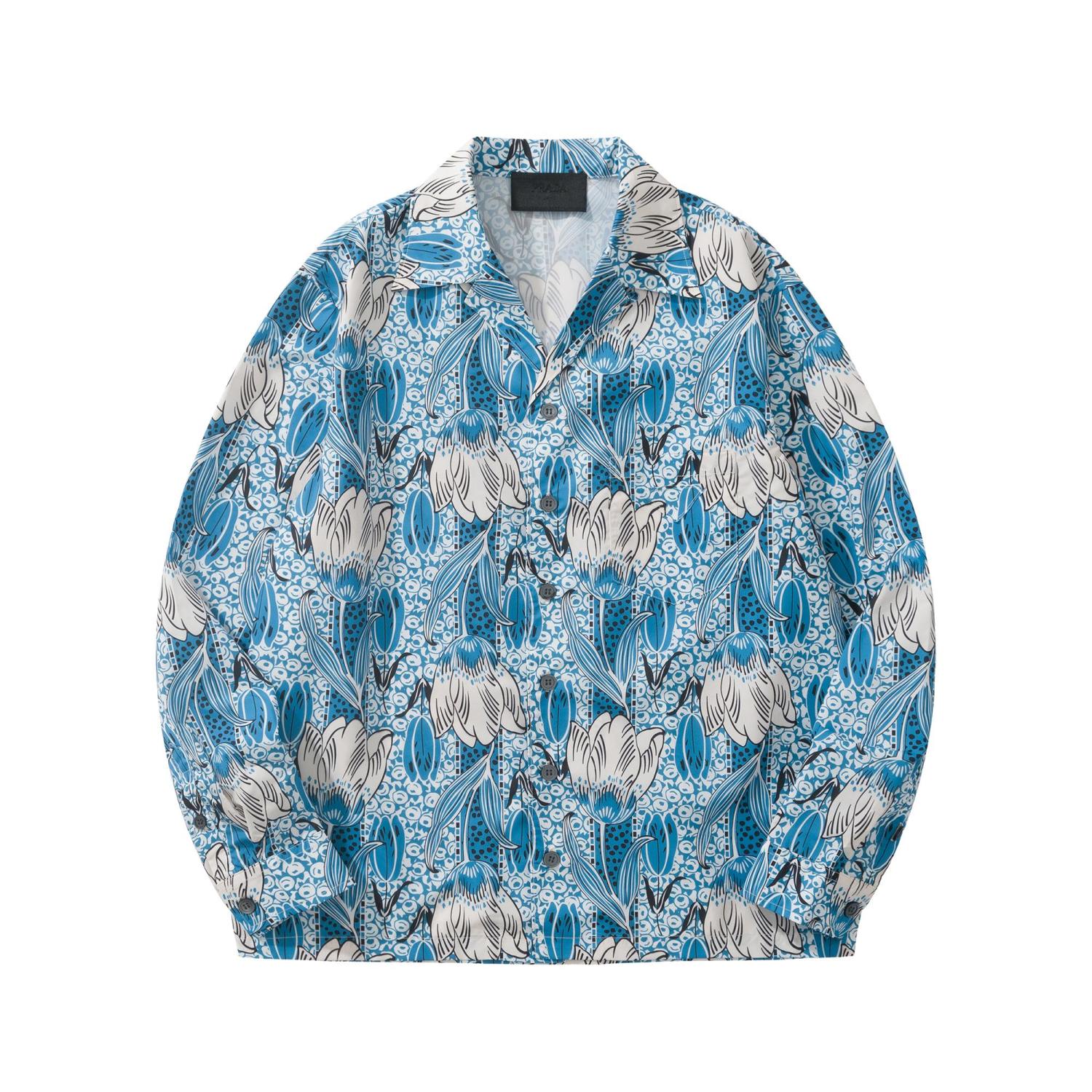 PRADA Black steel Timecapsule Printed Cotton Shirt #377112