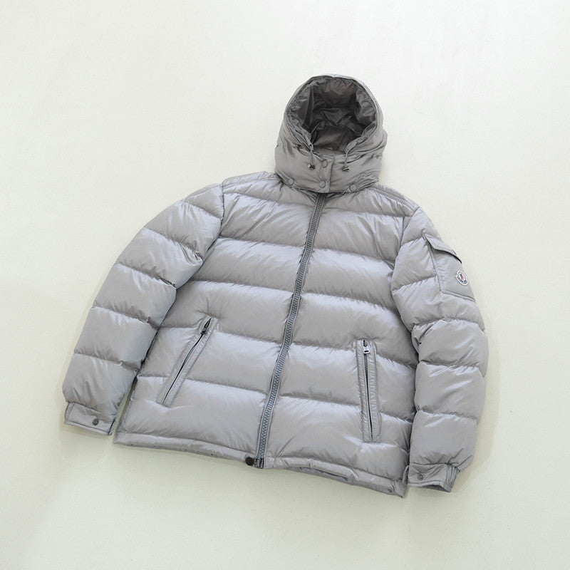 Moncler Men's Women's Maya Series Autumn And Winter Solid Color Zipper Short Warm Hooded Puffer Coat Down Jacket #71728